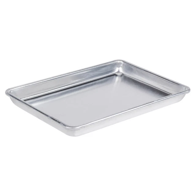 12 Choice 9-1/2” X 13” Quarter Size Sheet Pan 19 Gauge Aluminum Bun Baking Tray