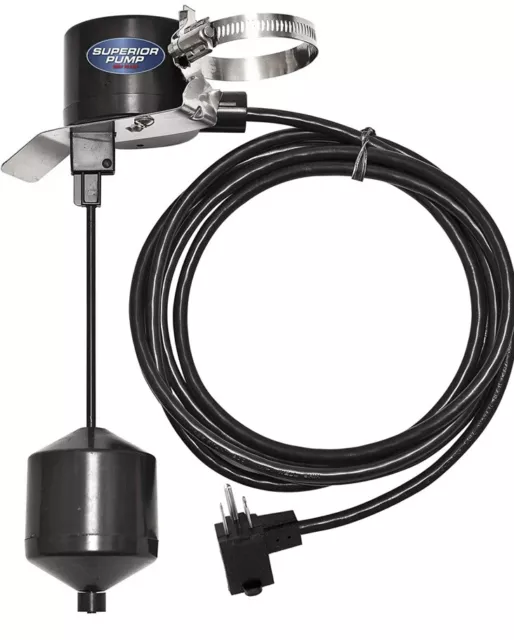 Interruptor flotador vertical Superior Pump 92010, negro
