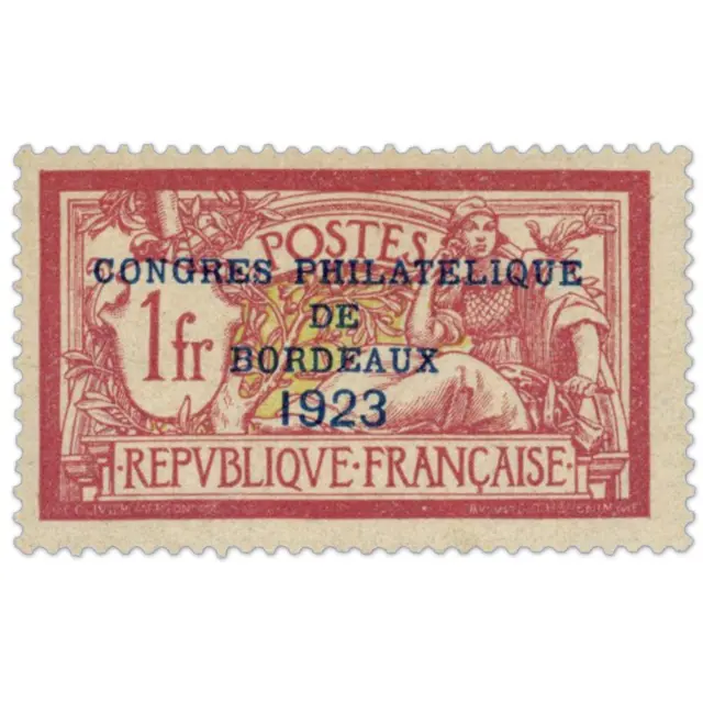 Timbre N° 182 France Neuf* Exposition Philatélique De Bordeaux Surchargé, Signé