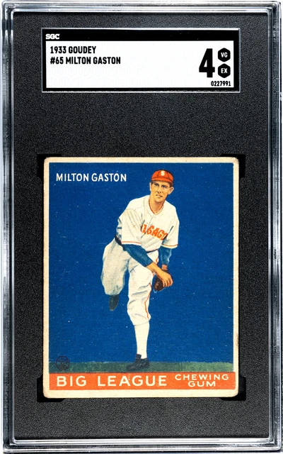 1933 GOUDEY (R319) 65 Milton Gaston Chicago White Sox - SGC 4 VGEX EUR ...