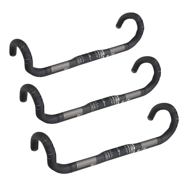 Manubrio Drop Bici Da Corsa In Carbonio 400/420/440mm - Set Con Attacco, Universale
