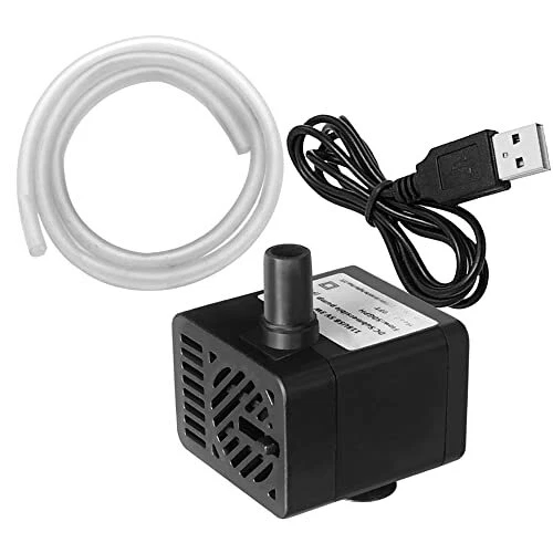 DC 5V USB Mini Submersible Water Pump with Tubing for Pet Fountain Aquarium F...