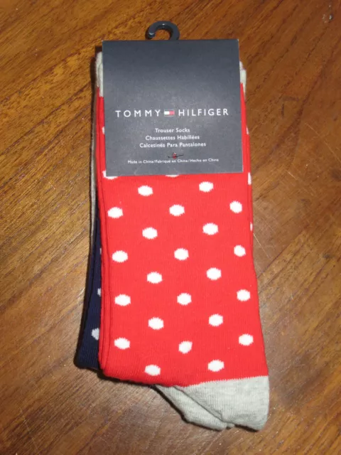 Tommy Hilfiger Girls Trouser Socks 3-Pack Polka Dot Varied Colors Size L (7-10Y)