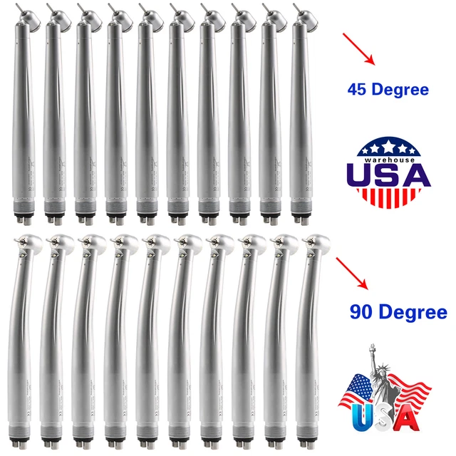 1-10 LED E-generator Dental High Speed Handpiece (45 degree) 4 Hole for NSK H`o