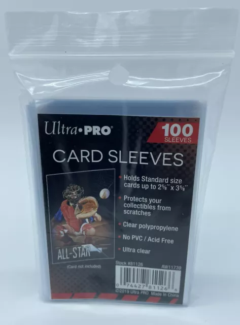 100 x Ultra Pro Standard Sleeves Regular Soft, Schutzhüllen für Sammelkarten