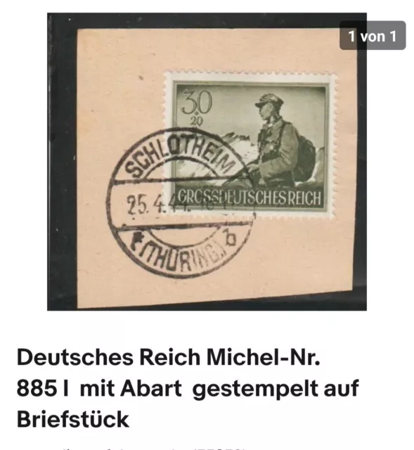 5 Briefmarken Deutsches Reich, Sammlung von Abarten, selten angeboten #329 2