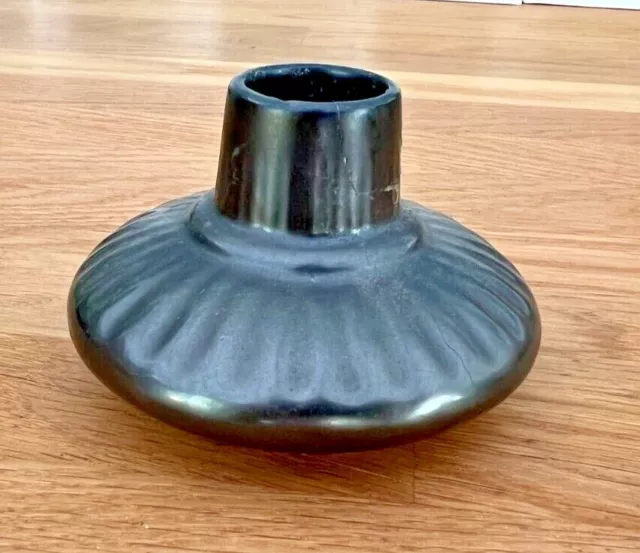 PRINKNASH Abbey Pottery Dark Metallic Lustre Glaze Candle Holder