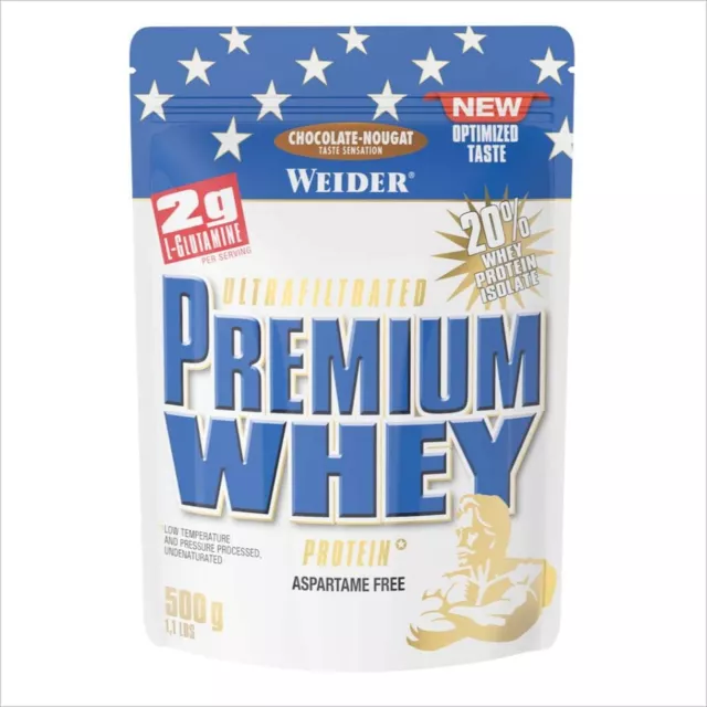 43EUR/kg, Weider Premium Whey Protein Eiweiss, 500g Beutel!