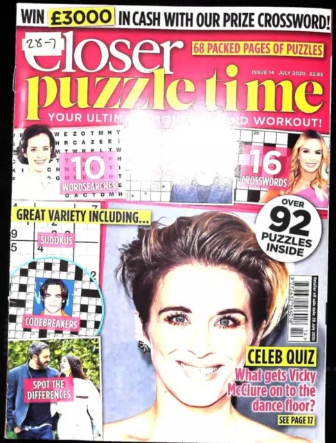 Closer Puzzle Time Magazine July 2020 Very Mixed Puzzles NEW