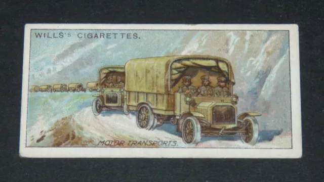 Wills Cigarettes Card 1916 Military Motors #43 Motor Transports Italie 14-18 Ww1