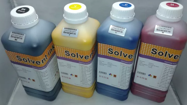 Eco solvent Ink DX4 DX5 DX6 DX7 Roland Mimaki Mutoh printers 4 Colors liter USA