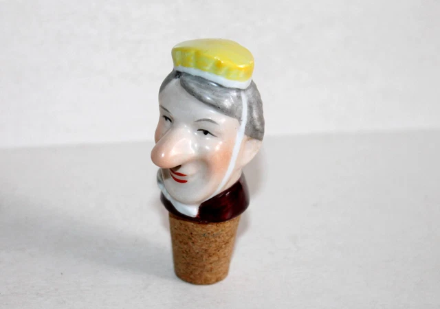 Bouchon De Bouteille Donkey - Liège Et Porcelaine - Multifonction (bougeoir, Cendrier, Doseur) - Cadeau Original