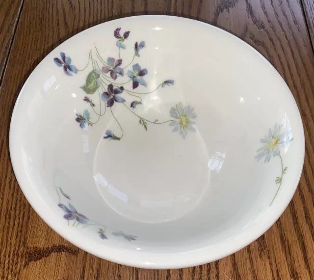 CB&Q Burlington Railroad Dining car china double salad footed Violets & Daisies