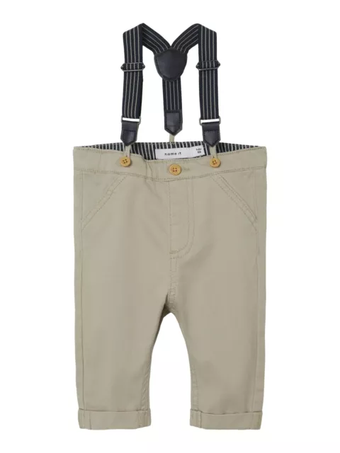 Name it Baby Jungen Hosenträger Chinohose festlich Gr. 56-86 NBMRYAN SLIM CHINO