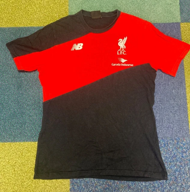 New Balance Liverpool FC Football Team T-Shirt Mens Size L Red Garuda Indonesia