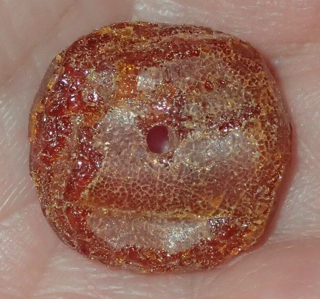 20mm Ancient Amber Bead Jordan Desert Christian pilgrims Road, #S6002