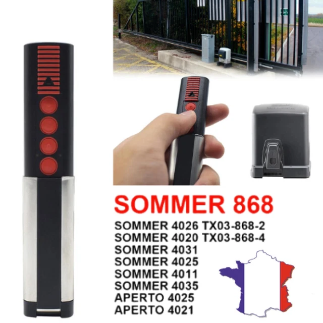 Sommer 4020 TX03 868-4 4 - Control remoto para abrir la puerta del garaje, color negro