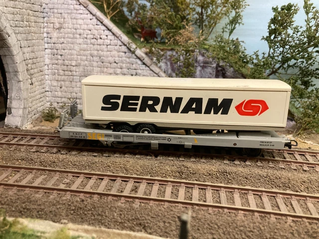 SNCF WAGON KANGOUROU AVEC REMORQUE TNTE HELMINGER JOUEF Ref 696700 EUR