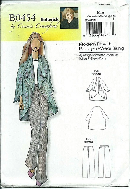 B 5108 SEWING pattern Chic JACKET Classy PANTS modern fit XS-XL bust 34 ...