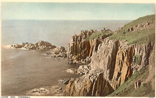 Lands End - Hand Coloured - Unposted c.1930's/40's - Photochrom