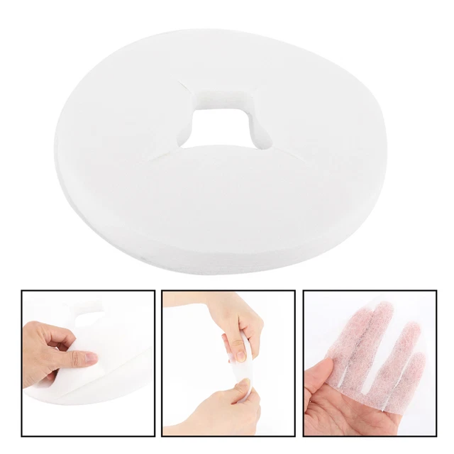 100Pcs Face Massage Cover Pad Disposable Salon SPA Face Hole Pillow Mat FS1
