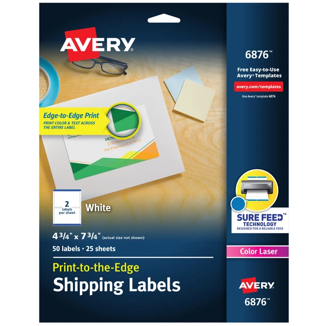 Laser Labels,Matte,Half Sheet,4-3/4"x7-3/4",50/PK,WE