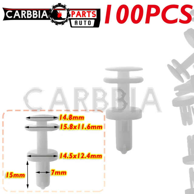 100pcs Push Type Retainer Clips Door Trim Panel For GM Truck Chevrolet Chevy GMC