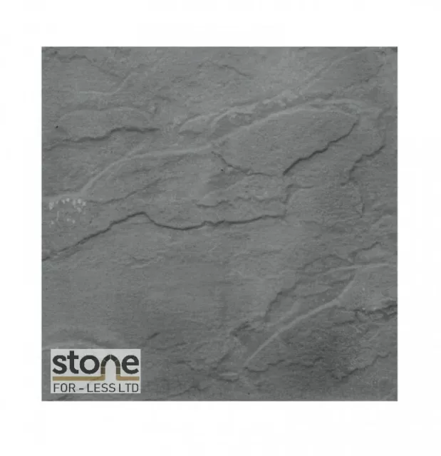 BRADSTONE PEAK RIVEN DARK GREY PAVING SLABS SAMPLE 100x100mm - £0.99 each 23031