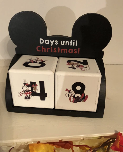 DISNEY MICKEY MINNIE Mouse Christmas Countdown Block Perpetual Advent