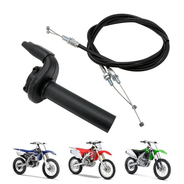 Dirt Bike Throttle Assembly with Throttle Cable Motorcycle Push Pull Throttle...