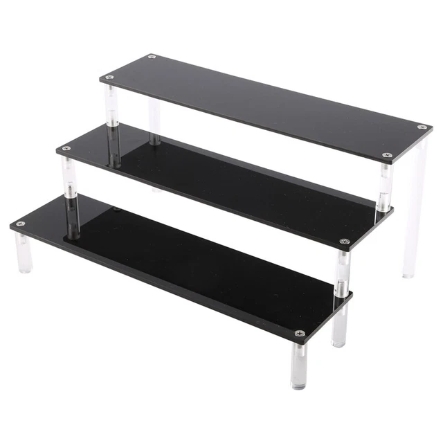 OLYCRAFT Vitrine Acrylique 3 Niveaux – 25,8 X 15,6 X 13,7 Cm – Boîte Anti-Poussière Pour Figurines Et Collections – Présentoir Transparent