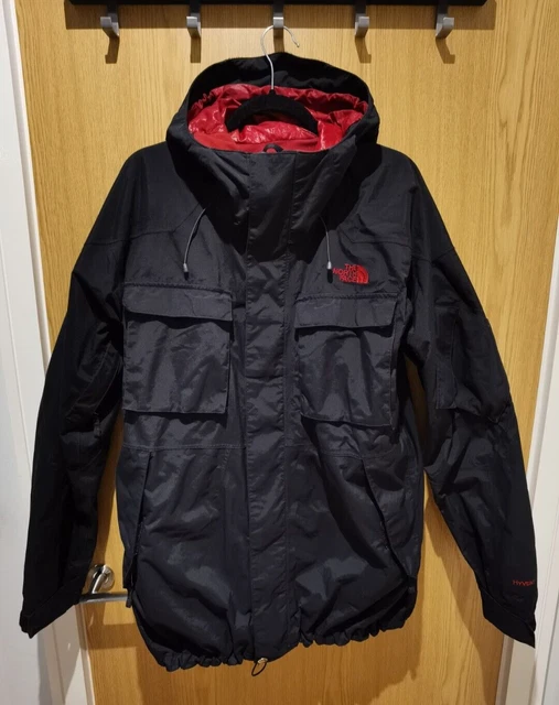 Men's The North Face HyVent Snowboard / Ski Hooded Black Jacket Size L