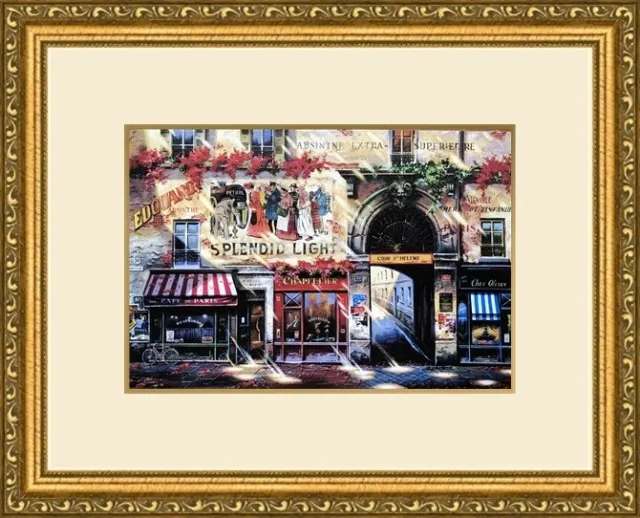 Ruben Bore European Street Scene - Splendid Light Custom Framed