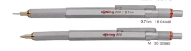 Rotring 800 Retractable Ballpoint Pen &  0.7mm Pencil Silver   New In Box