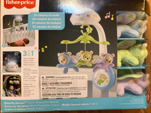 Fisher Price 3 in 1 Musical Mobile Soft Stuffed Animal