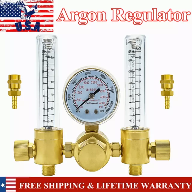 Male Thread Argon Regulator Flowmeter Pressure Reducer Pneumatic Regulator Tools