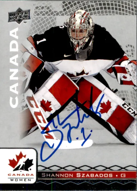 Shannon Szabados Signed 17/18 Upper Deck Canada Women Card #34 Team Canada