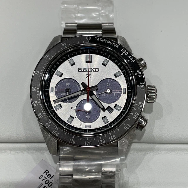 SEIKO SSC911 SPEEDTIMER Silver Dial Chronograph Solar Watch USA