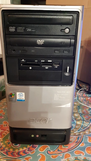 Pc tour de bureau Acer Aspire T310-3970 Intel Celeron 2.8GHz Ram 1Go HDD 40Go
