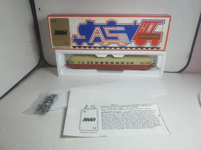 Rare autorail AS abj3 toit crême ref: M004 en HO • EUR 121,60