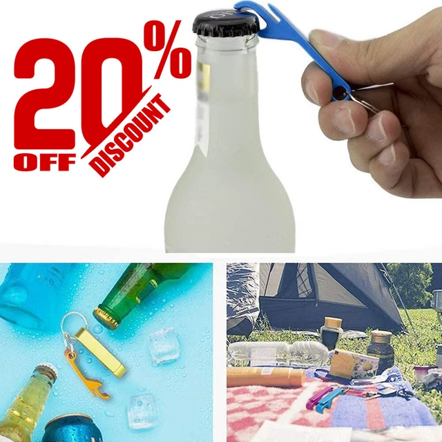 4 in 1 Bottle Opener Chain Keyring Keychain Metal Bar Beer Portable FAST