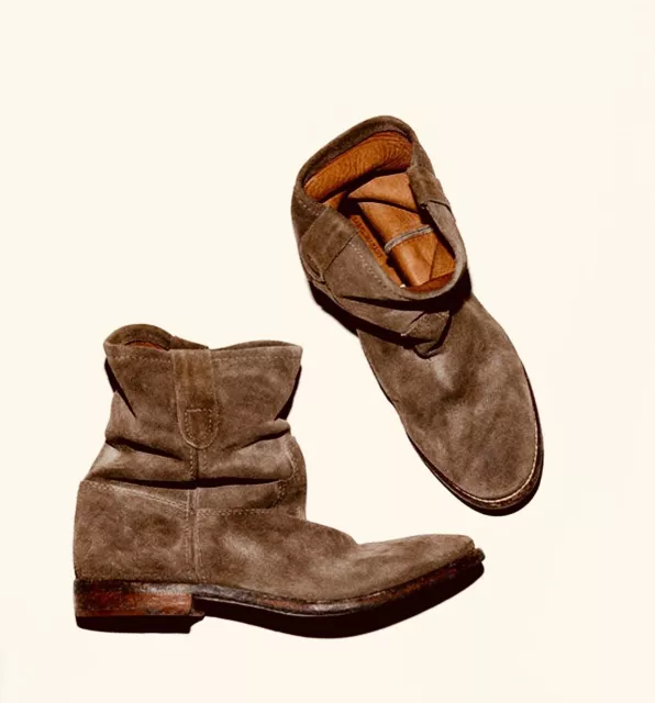 Isabel Marant $825 Jenny Camel Suede Velvet Slouch Boot 37 Dust Bag &Box Ankle