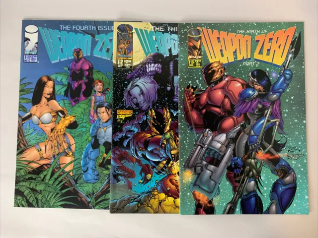 Lot Of 3 Weapon Zero #T-2 #T-3 # T-4 1995 First Printing Image Comics