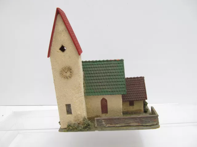 eso-17146	Alte Faller 236 H0 Dorfkirche Holz/Kunststoff mit Gebrauchsspuren,