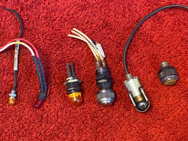 Lot Of 6 Aircraft Instrument Panel Lights Varied Types