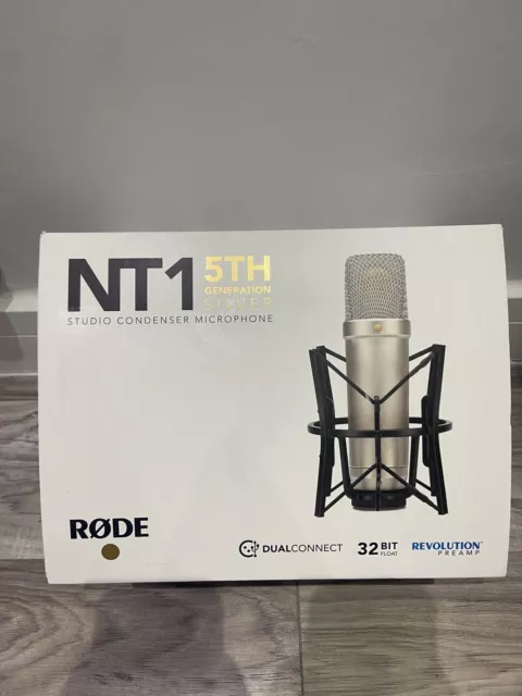 Rode NT1 5th Gen. Condenser Microphone with SM6 Shockmount and Pop Filter -...