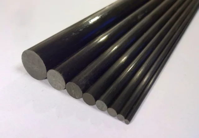 1000mm Length Pultruded Carbon Fibre Rods Diameter: 1,2,3,4,5,6,8,10,12,15,16mm