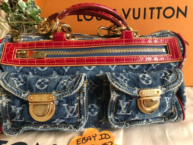 LOUIS VUITTON LV Neo Speedy Monogram Denim Handbag M95019 #BS222 S