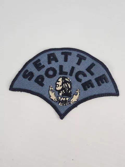 Seattle Police Washington WA Patch Black Letters
