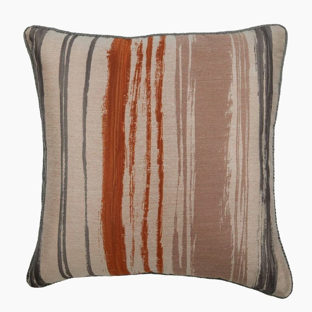 Sofa Cushion Case Orange 16"x16", Couch Decor Silk Fabric - Rustic Martini